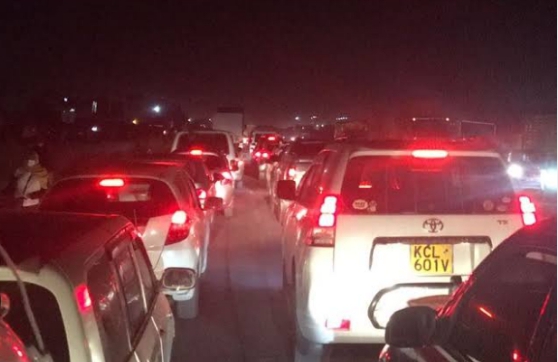 Traffic on Mombasa road.