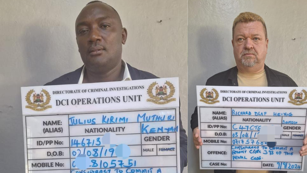 Two suspects arrested for swindling Ksh52M from a foreign national in Nairobi