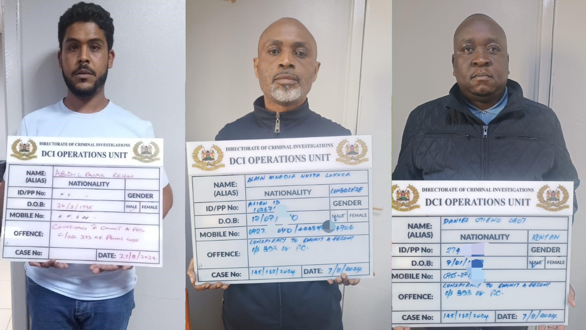 Nairobi: 3 suspects arrested for defrauding Ksh340M from 2 foreigners in fake gold scam