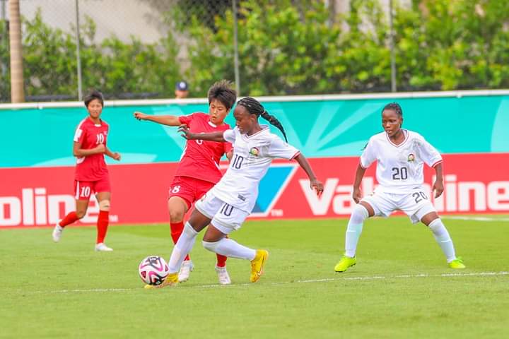 Kenya's Marion Serenge celebrating her recognition as one of the fastest players in the 2024 FIFA U17 Women’s World Cup