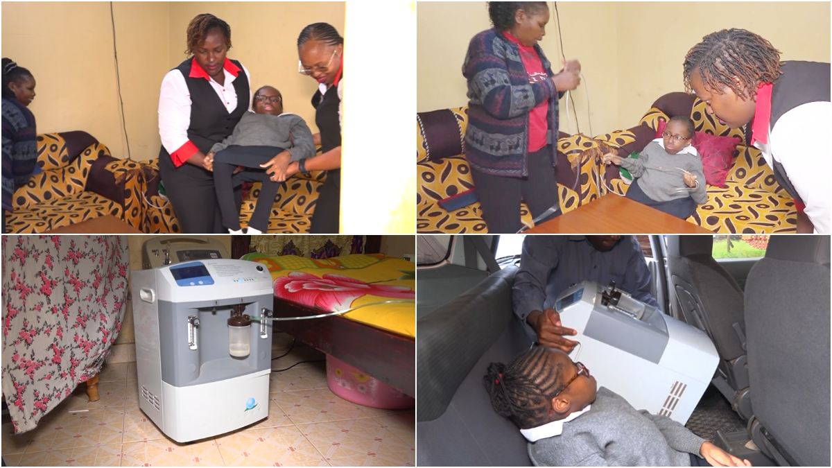 Brave KCSE girl from Juja who sits exams with with oxygen cylinder in tow