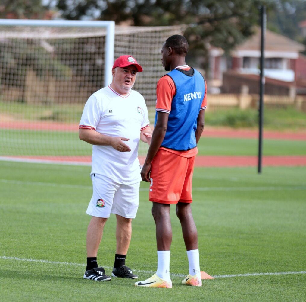 Engin Firat in training with Harambee Stars for an AFCON Qualifier match
