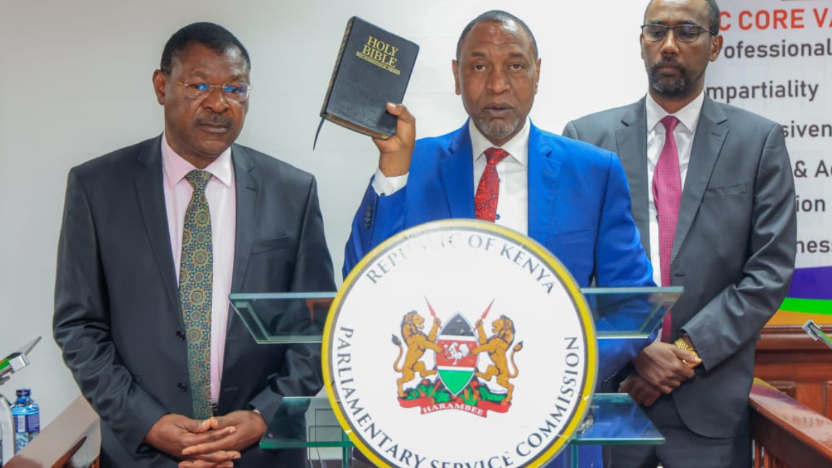 Nyeri Senator Wahome Wamatinga sworn in as PSC commissioner