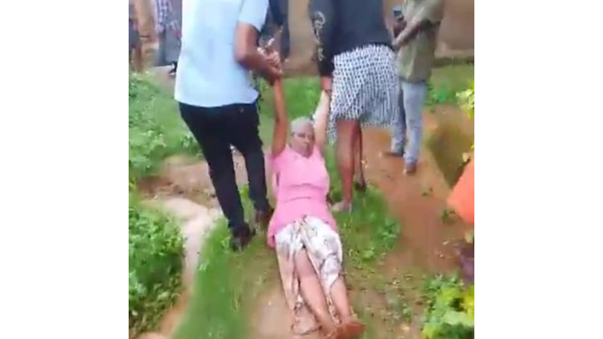 Four police officers captured in viral video harassing old woman arrested