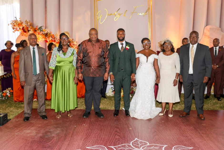 Uhuru Kenyatta graces Fred Matiang’i’s daughter’s wedding with heartfelt blessings