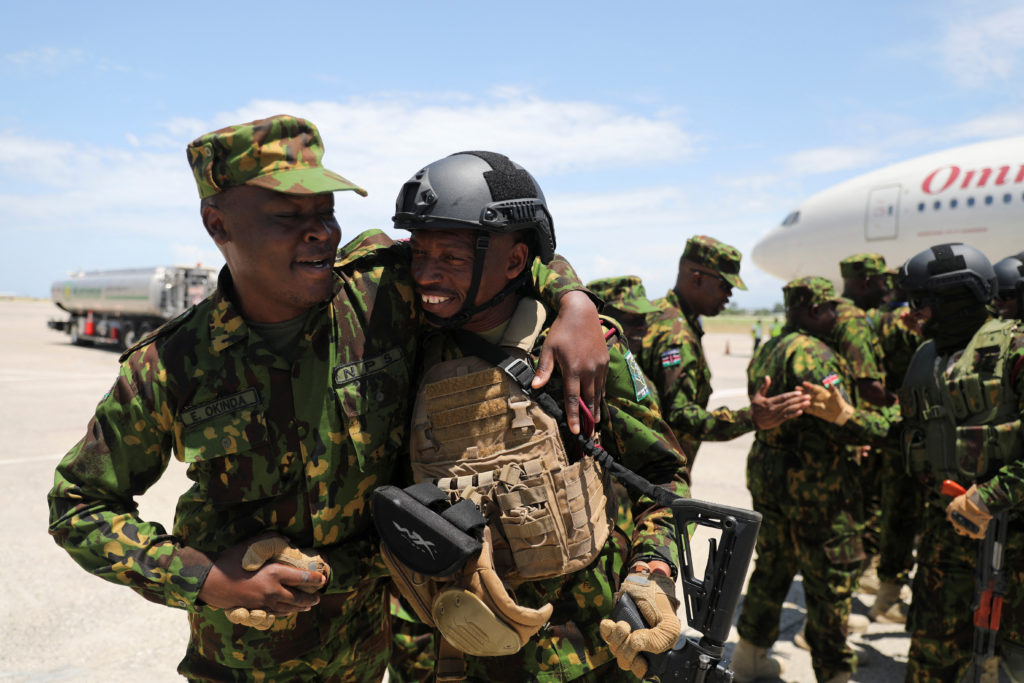 Kenyan officers in Haiti send greetings to their loved ones back home