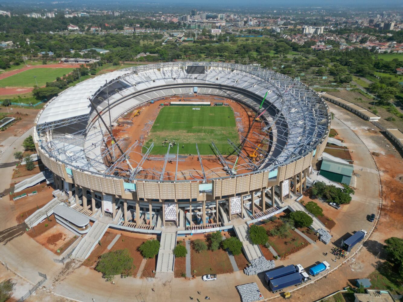 [PHOTOS] Murkomen shares progress of Kasarani and Nyayo Stadia renovation ahead of CHAN