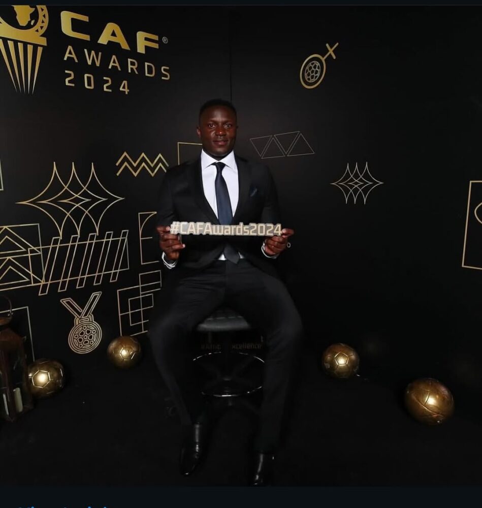 Wanyama poses for a pic at CAF Awards. Photo: Instagram