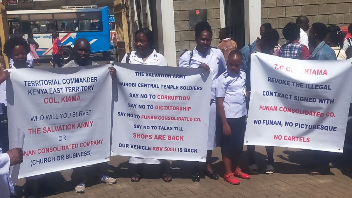 Salvation Army leaders raise concerns over corruption scandals at the Nairobi church