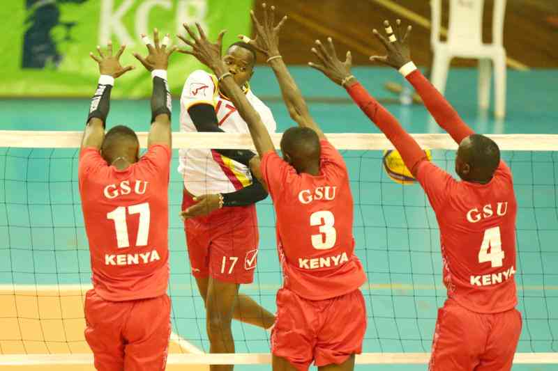 KVF Men’s Third Leg: KDF, Trailblazers, and Kenya Prisons Dominate as GSU vs. Equity Match Halted