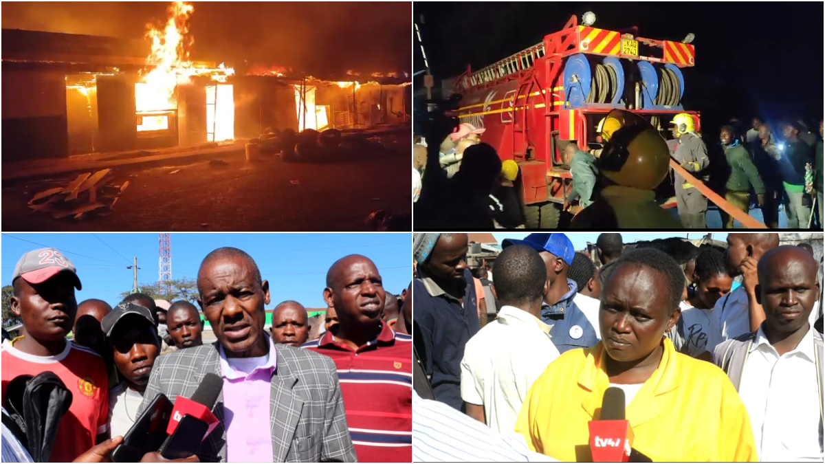 Traders count losses as fire destroys over 21 shops in Kericho town, residents blame county fire brigade for slow response