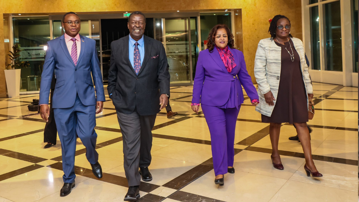 Mudavadi arrives in Ethiopia to lead last-minute campaigns for Raila’s AUC bid