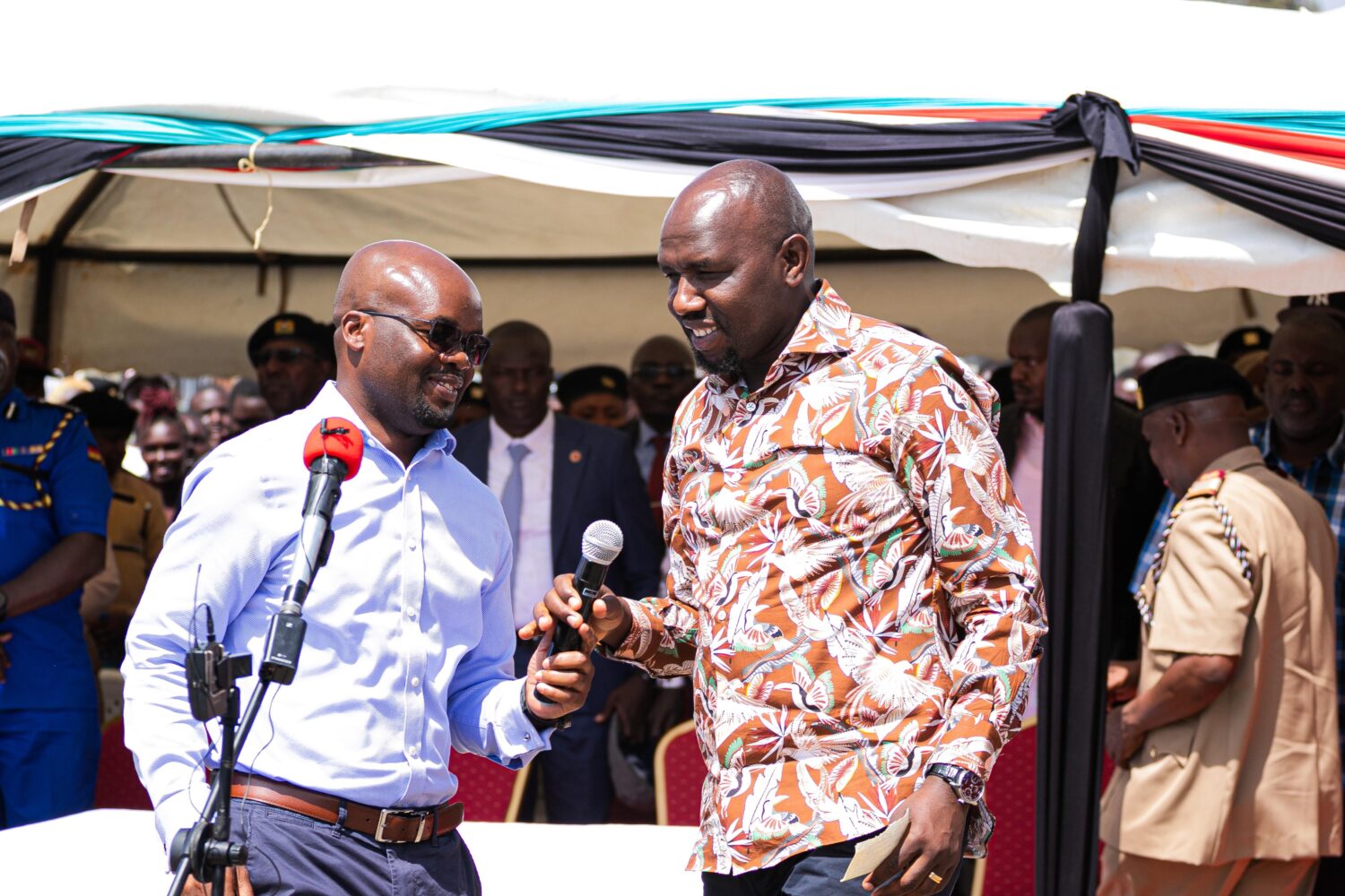 CS Murkomen, PS Omollo tour Climate WorX initiative along Ngong River in Mukuru Kwa Reuben