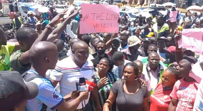 Bungoma residents protest against impeachment threats on Speaker Wetangula