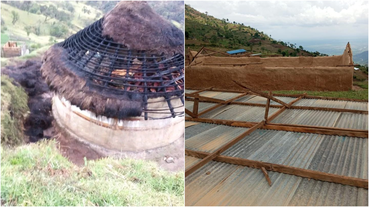 West Pokot: Families spend night in the cold after heavy rains, winds destroyed houses