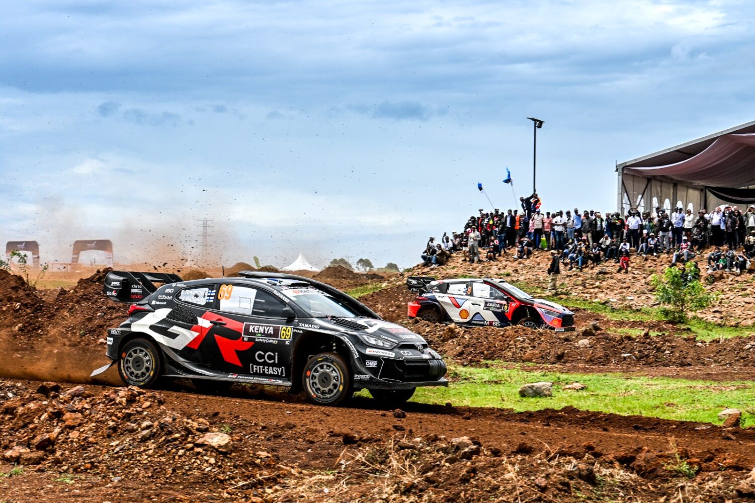 WRC Safari Rally :Welshman Elfyn tops Kasarani Super Special Stage as drivers stage silent protest against FIA penalties