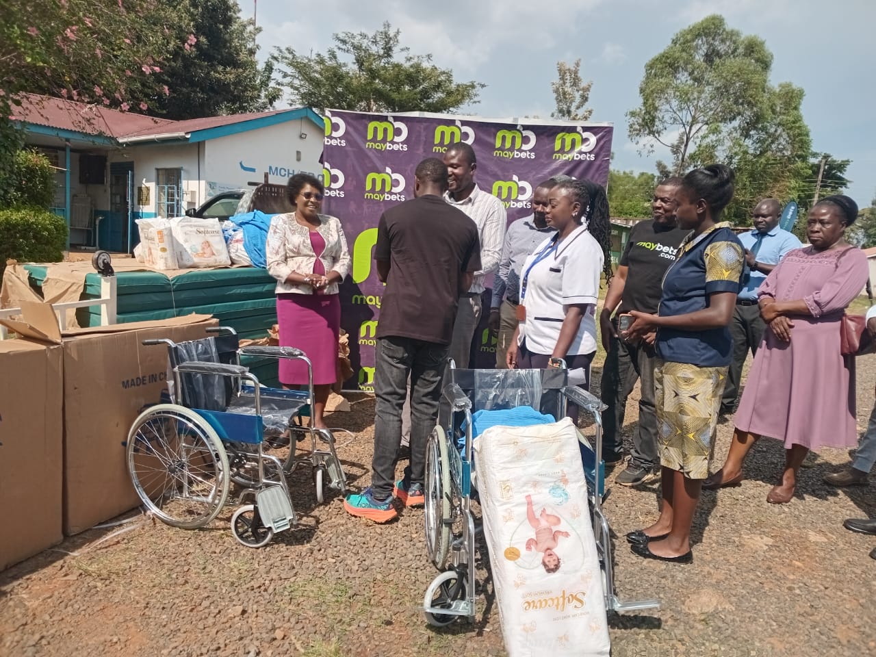 Maybets donates wheelchairs, beds and gift hampers to new mothers at Emuhaya Sub-County Hospital