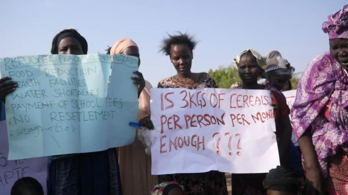 Refugees at Kakuma Camp protesting over severe food, water shortages